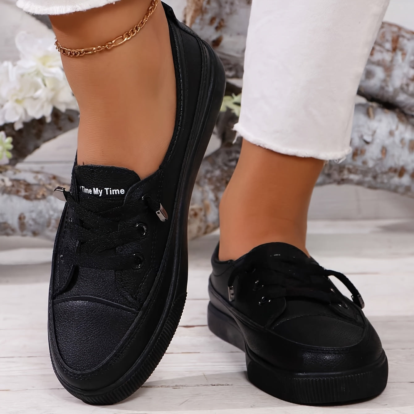 Lace-Up Flat Orthopedic Shoes