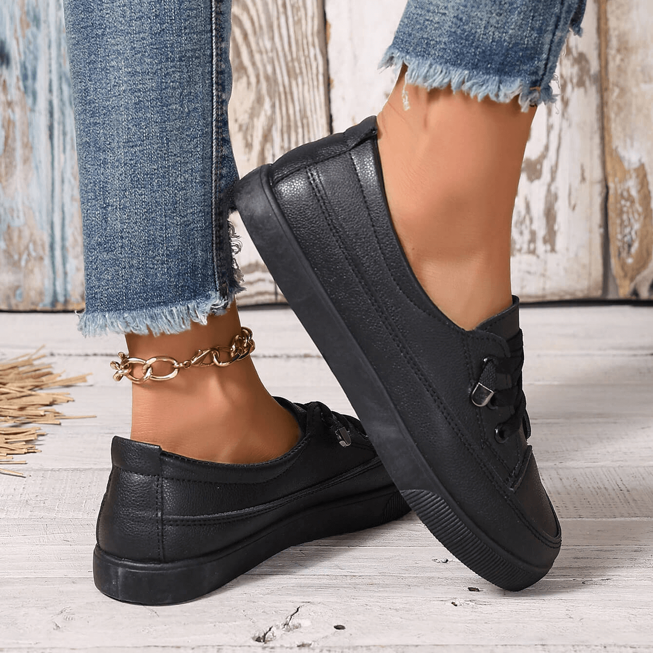 Lace-Up Flat Orthopedic Shoes