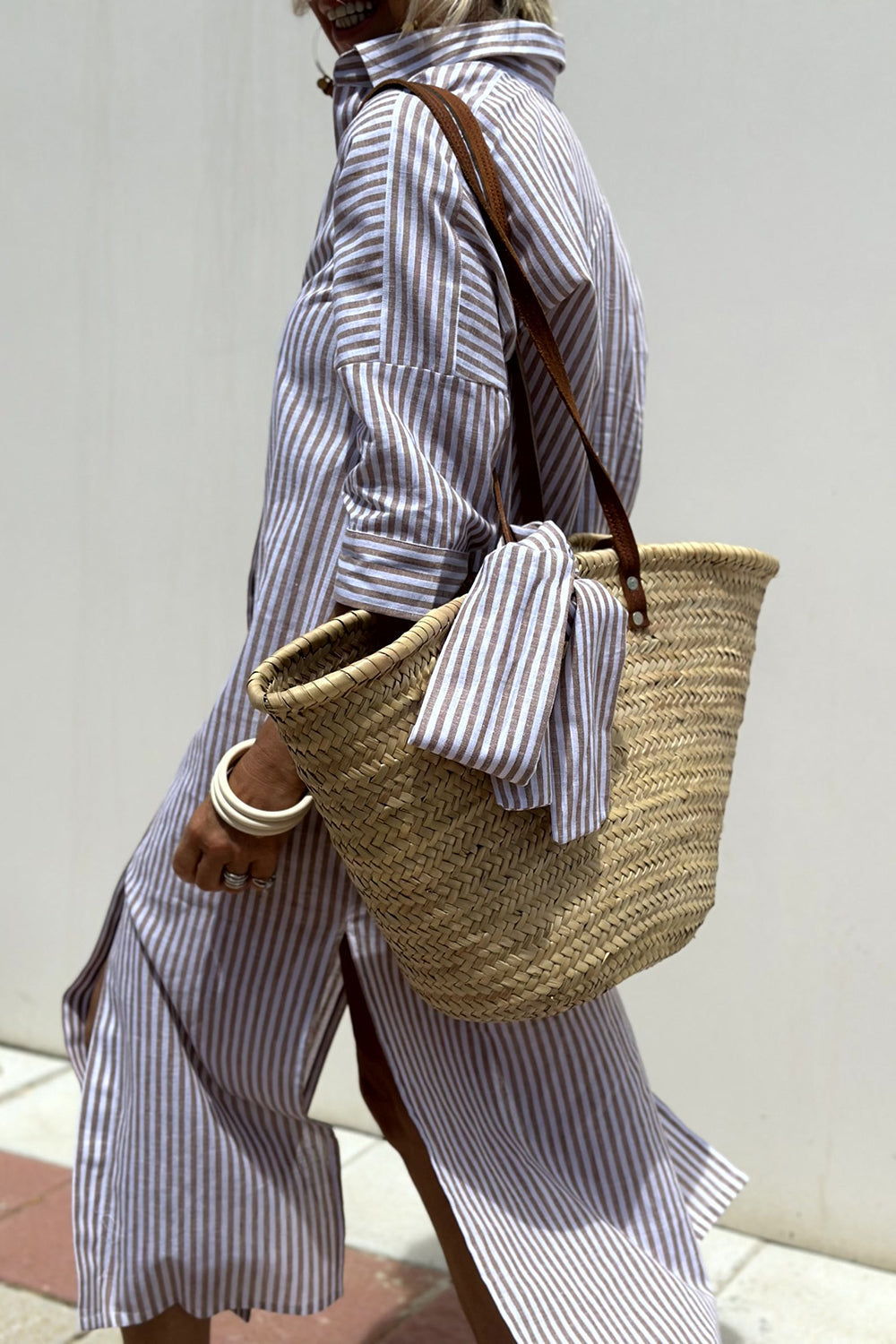 Relaxed Button-Down Beach Dress