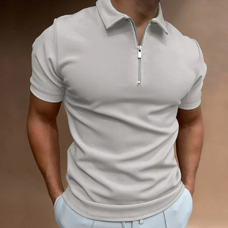 Classic Zipper Polo Shirt