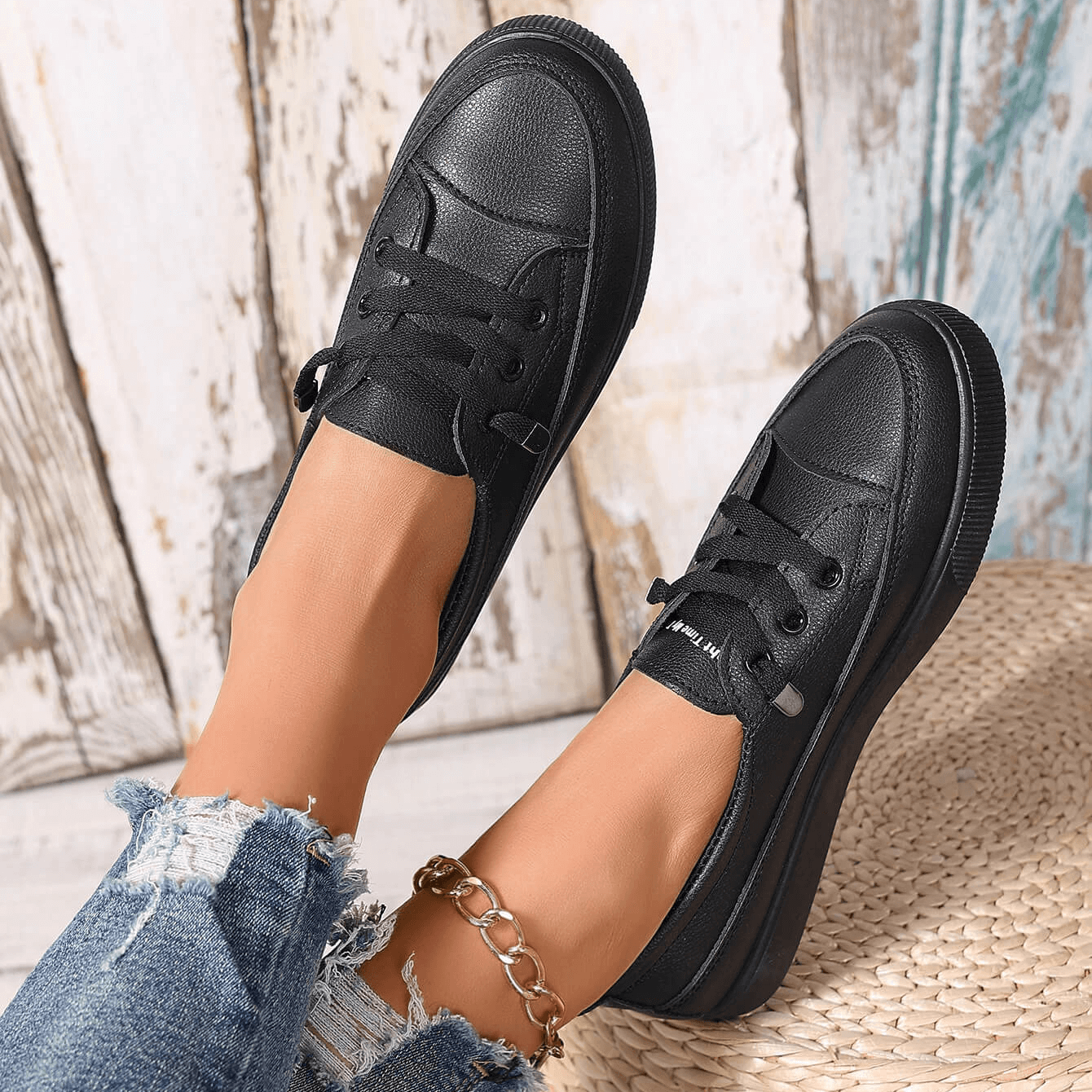 Lace-Up Flat Orthopedic Shoes