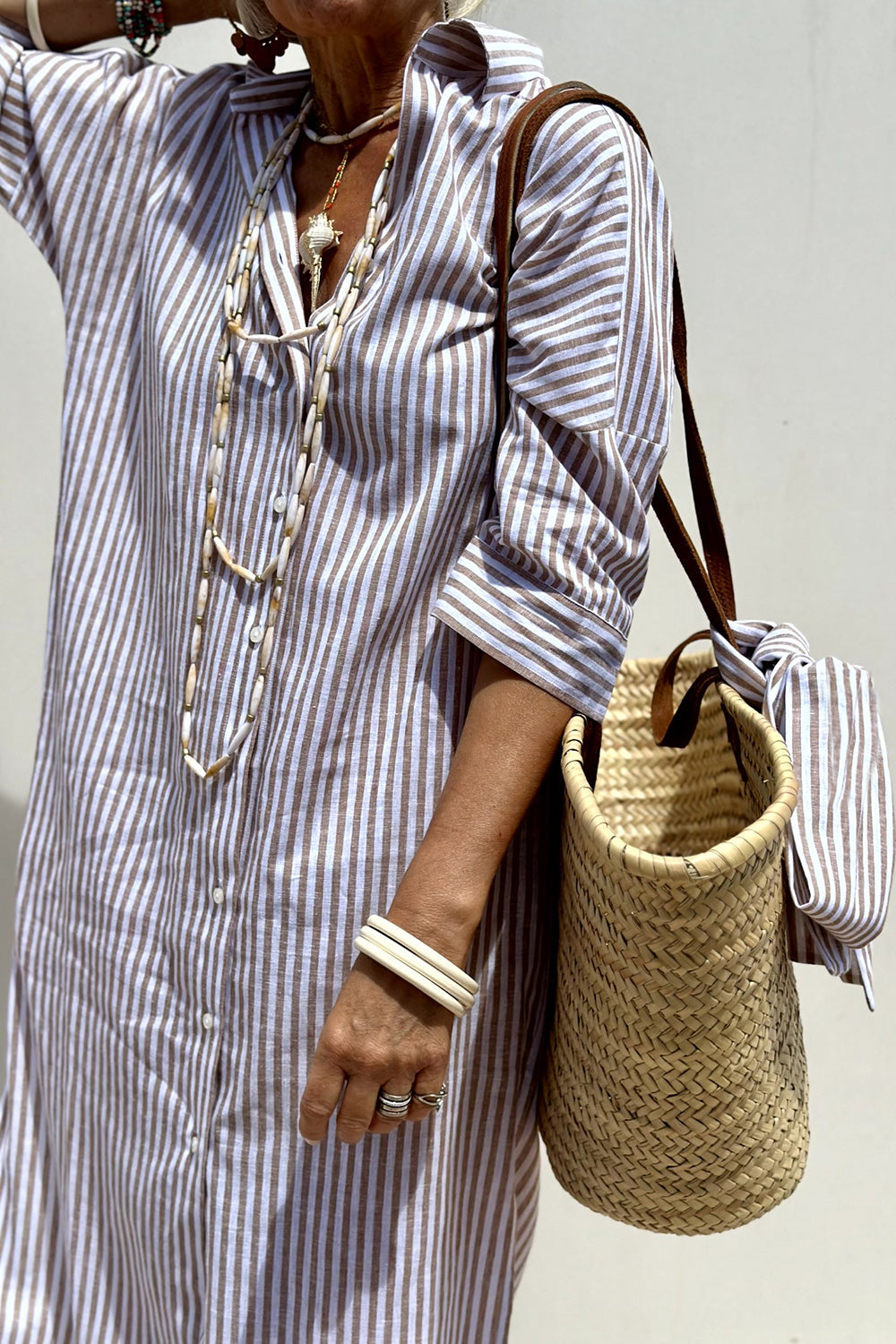 Relaxed Button-Down Beach Dress