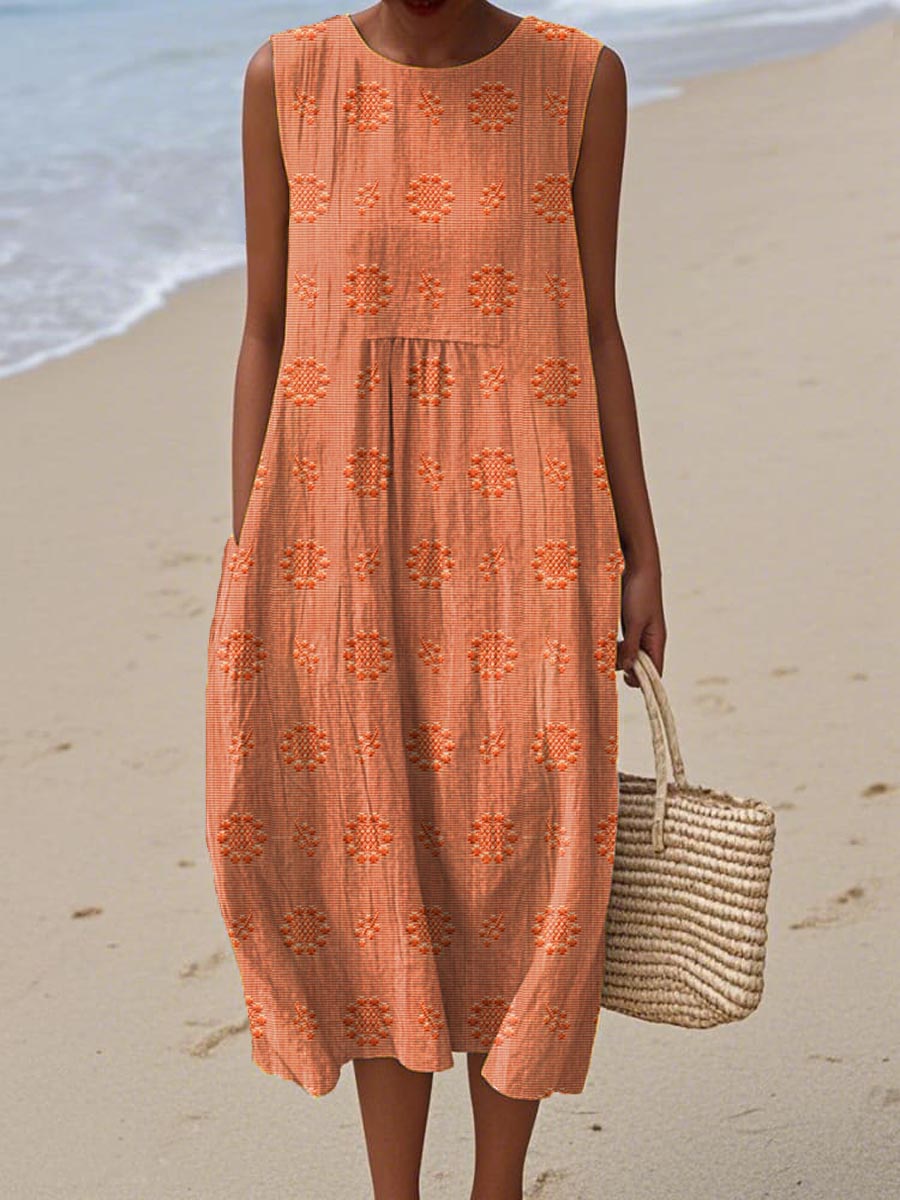 Elegant Sleeveless Midi Dress