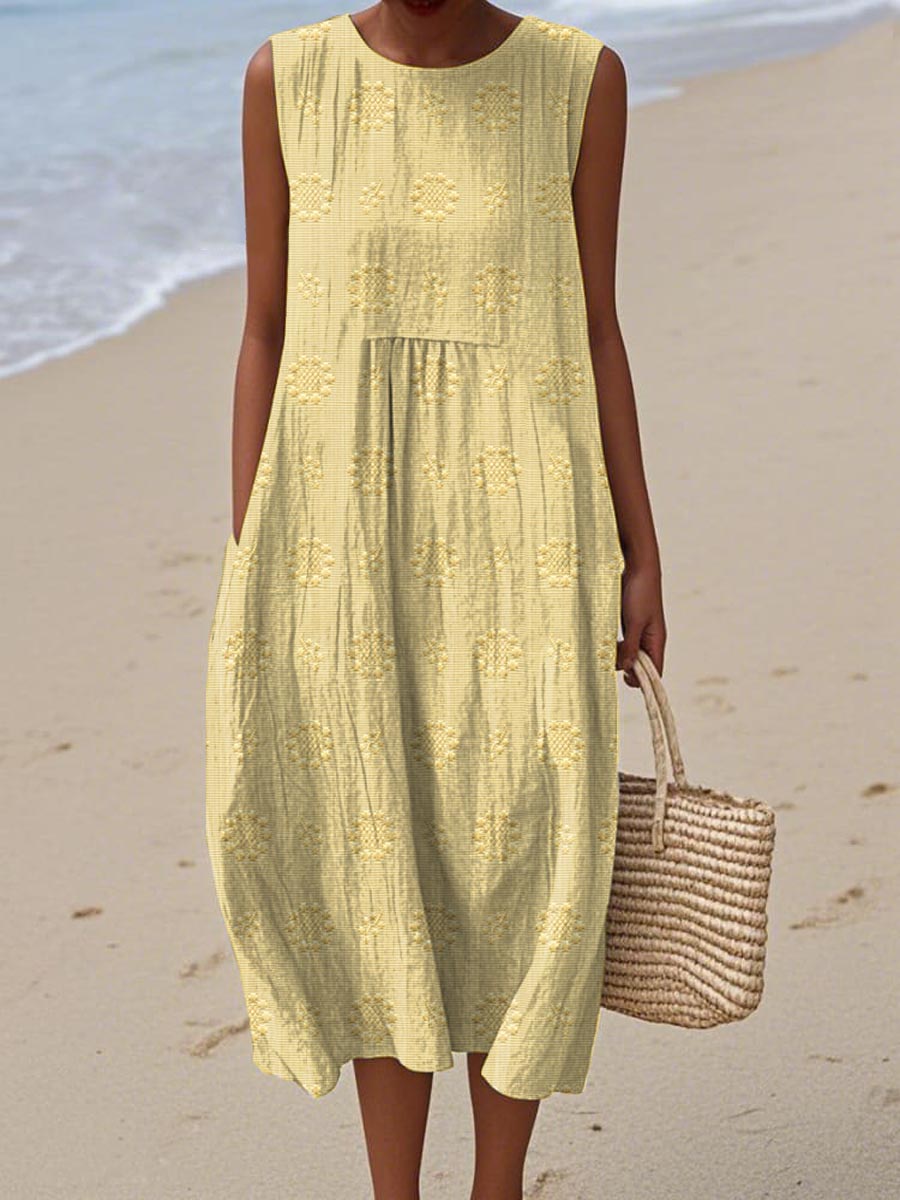 Elegant Sleeveless Midi Dress