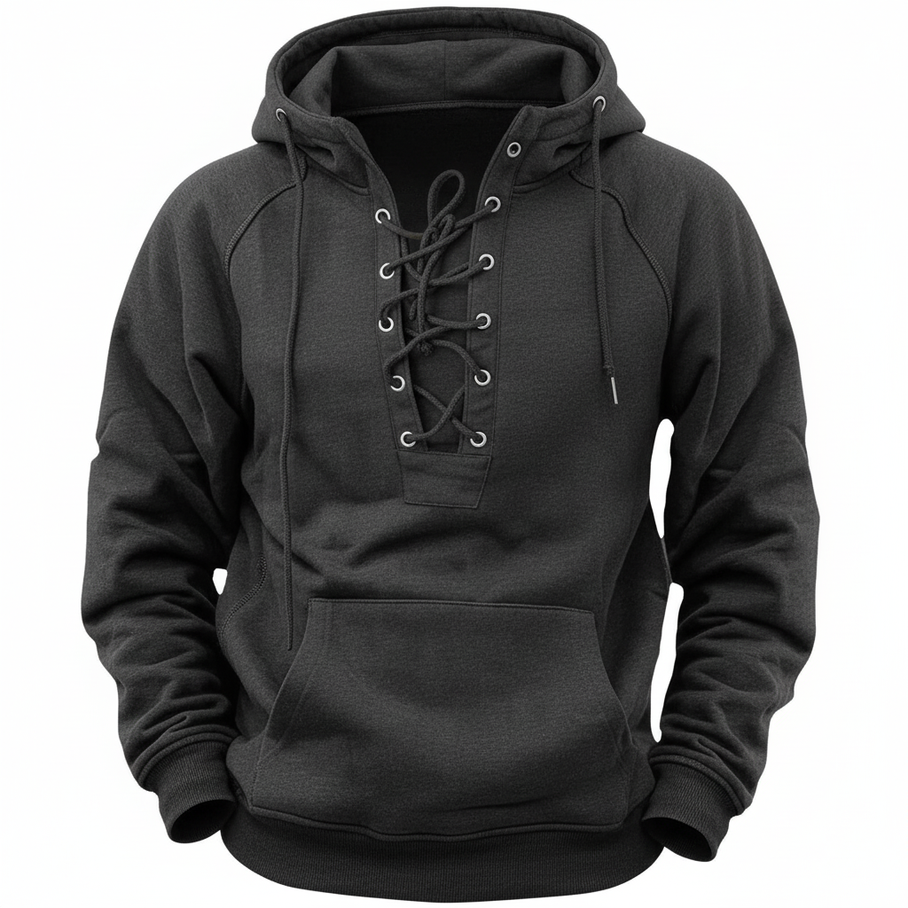 Dawson | Retro Lace-Up Hoodie