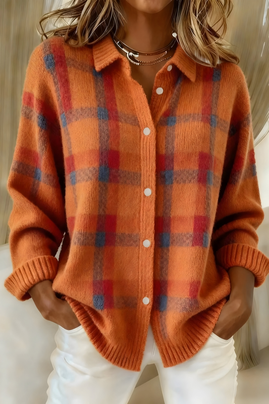 Anna™ | Soft Plaid Cardigan