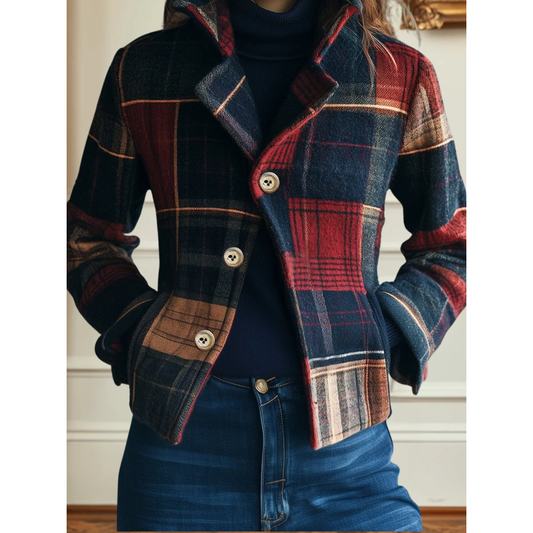 Renee | Elegant Checked Coat