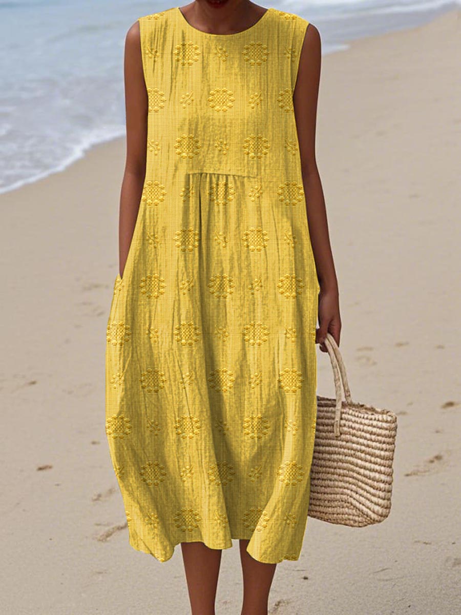 Elegant Sleeveless Midi Dress