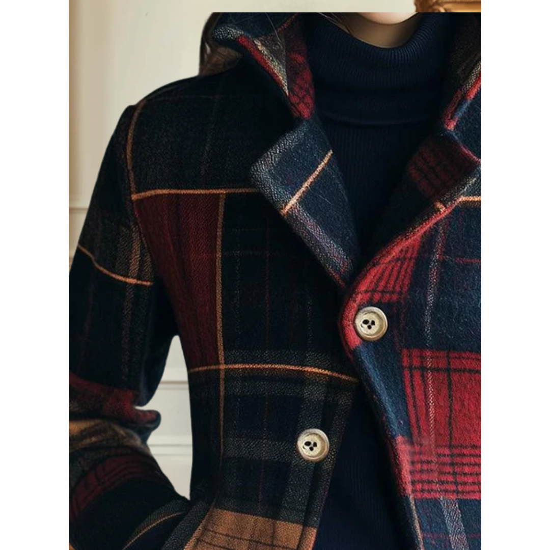 Renee | Elegant Checked Coat