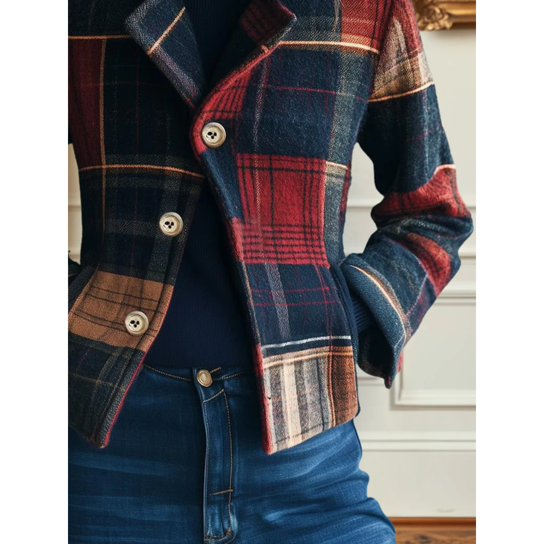 Renee | Elegant Checked Coat