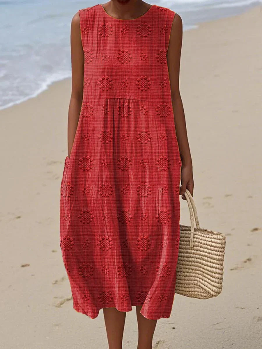 Elegant Sleeveless Midi Dress