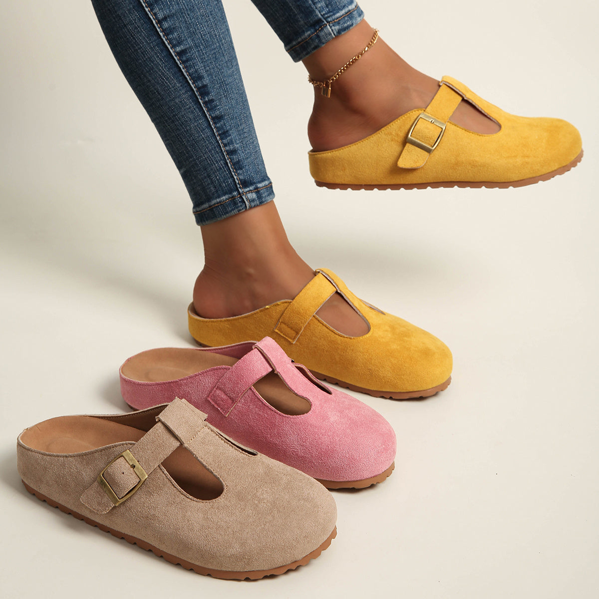 Cindy | Comfortable Clogs with Minimalist Buckles