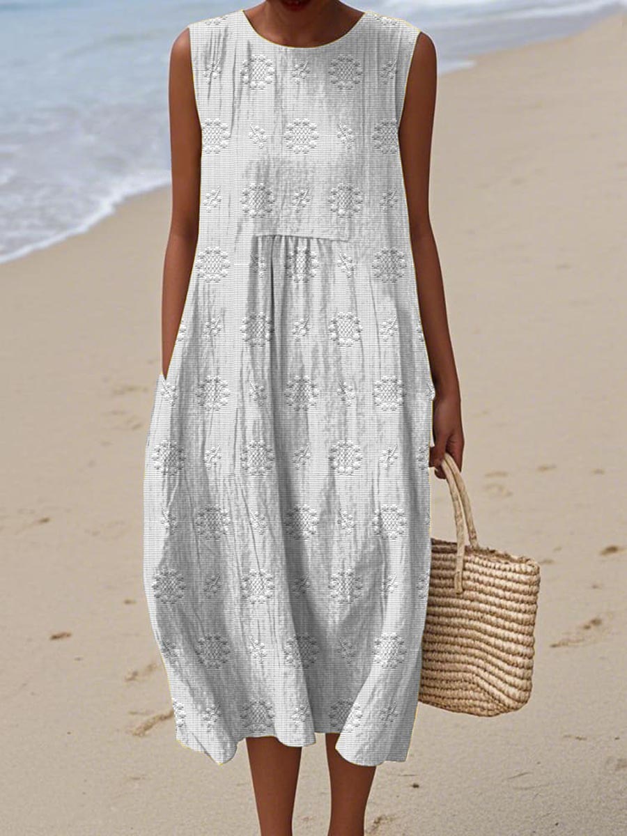 Elegant Sleeveless Midi Dress