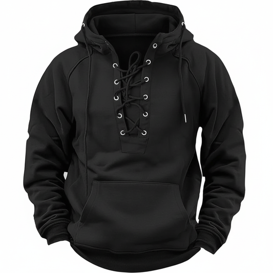 Dawson | Retro Lace-Up Hoodie