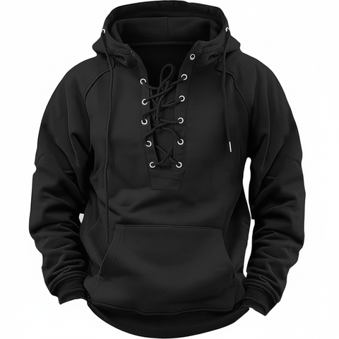 Dawson | Retro Lace-Up Hoodie
