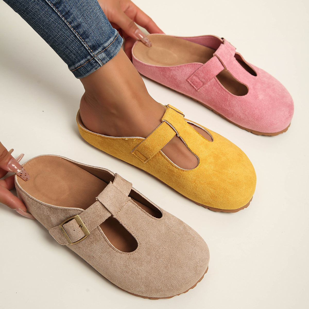 Cindy | Comfortable Clogs with Minimalist Buckles