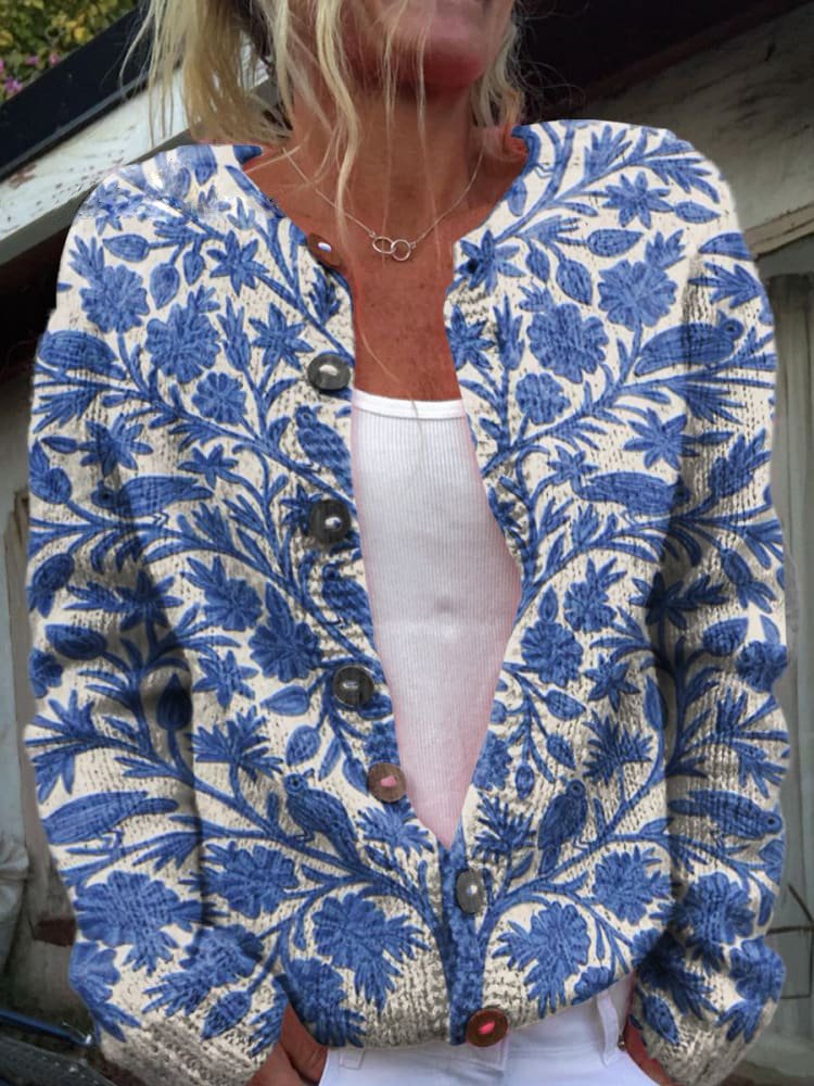 Celeste | Elegant Printed Cardigan