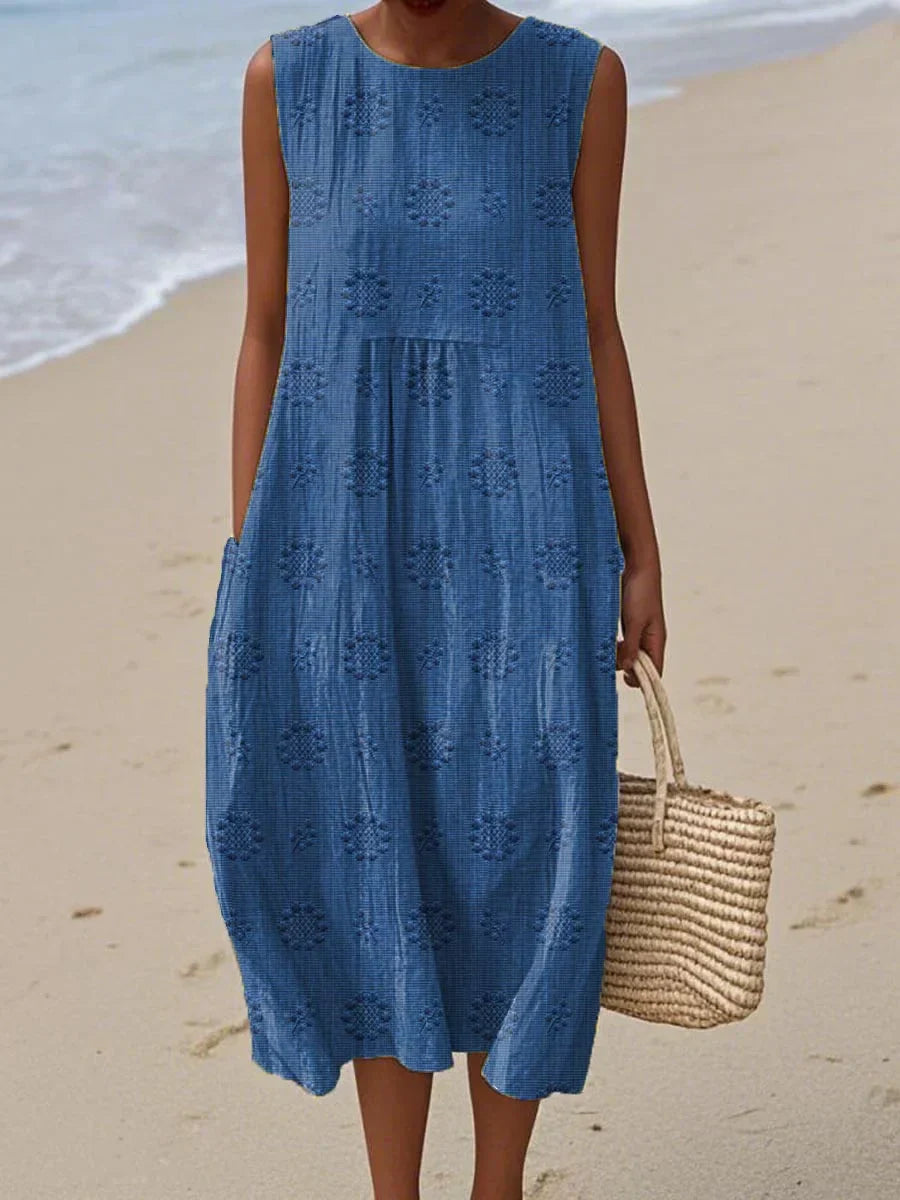 Elegant Sleeveless Midi Dress