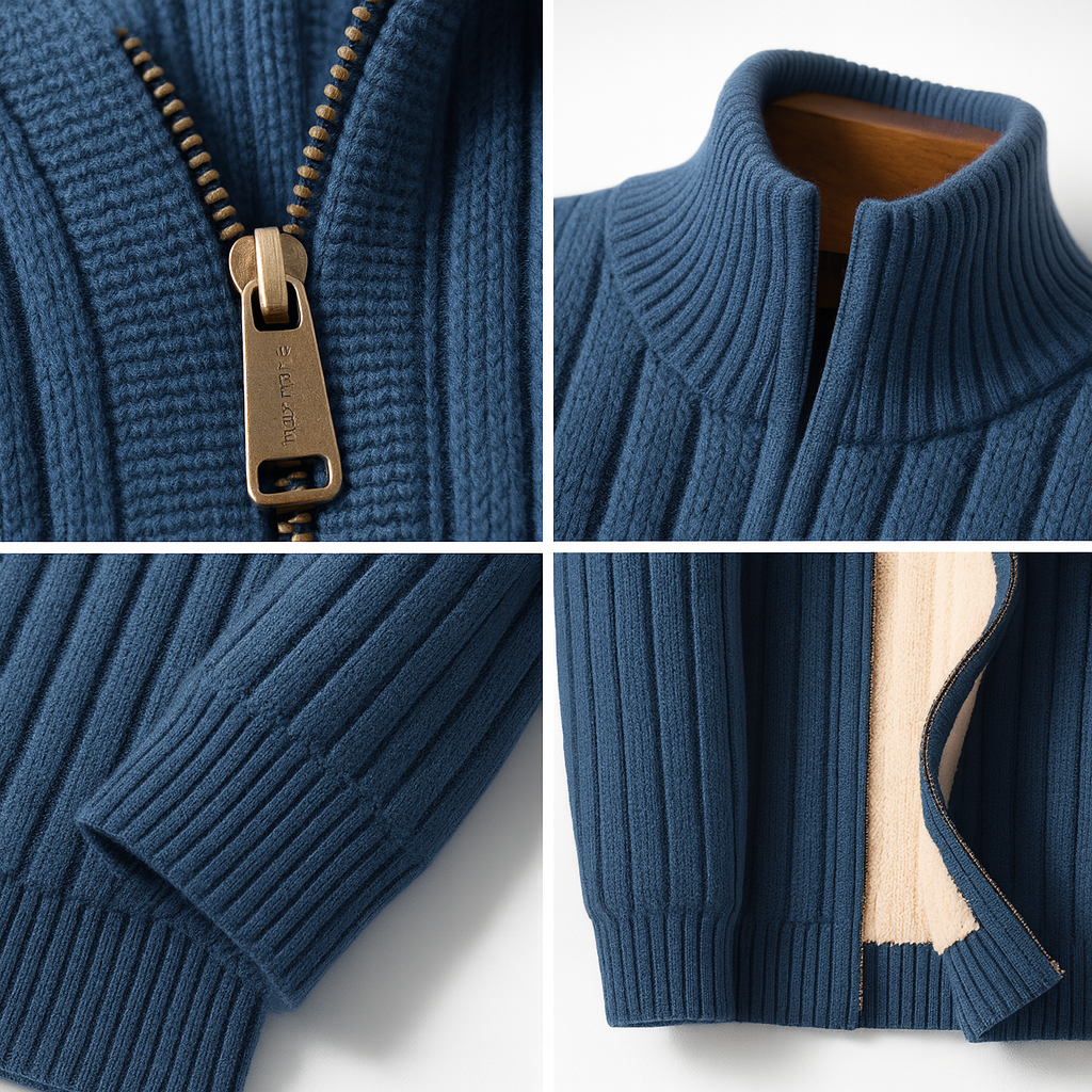 Bryan | Classic Zip-Front Ribbed Jacket