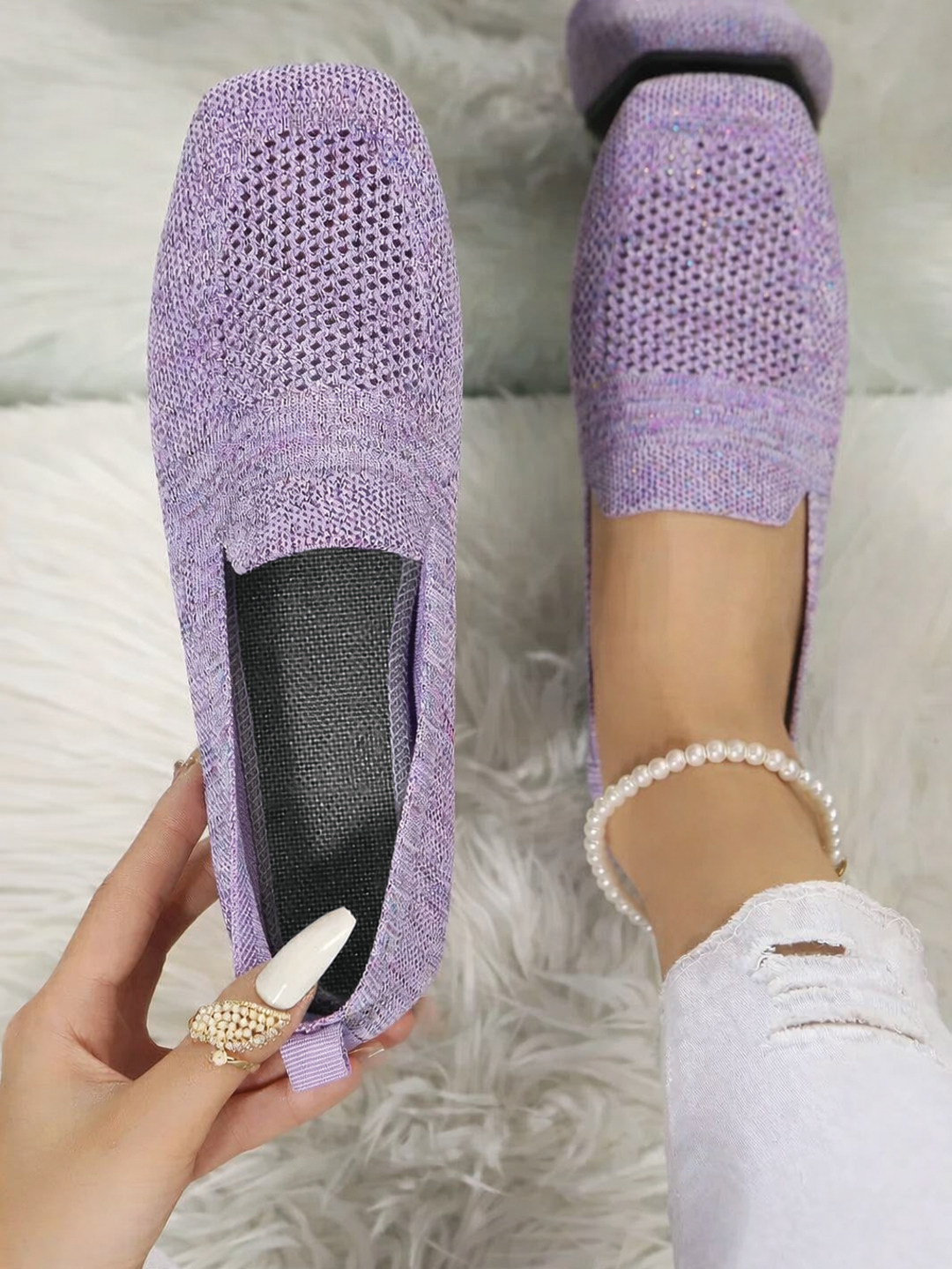 Liezel | Knit Slip-On Flats