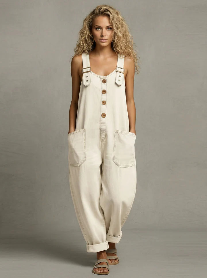 Leila | Stylish Denim Jumpsuit With Pockets