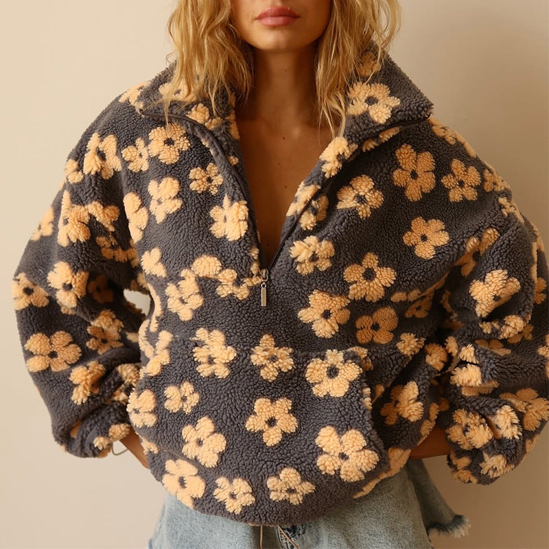 Daisy™ | Cozy Floral Fleece Pullover