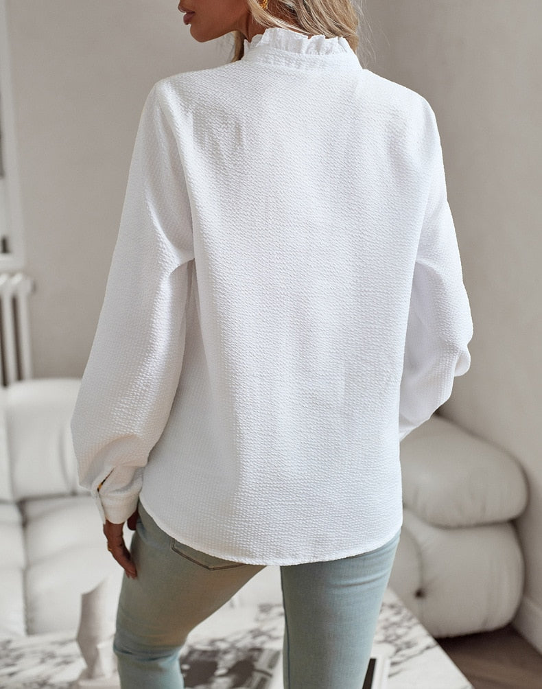 Claire | Stylish Ruffle Detail Blouse