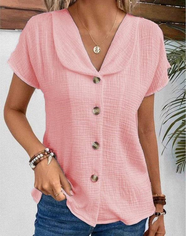 Maya | Stylish Top with Collar and Buttons