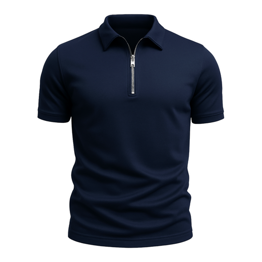Classic Zipper Polo Shirt