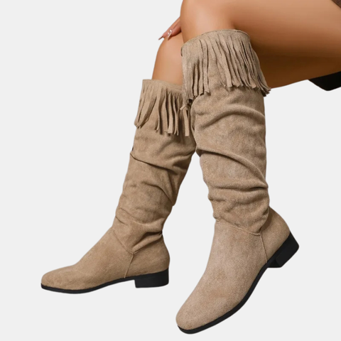 Calla | Knee-High Tassel Boots