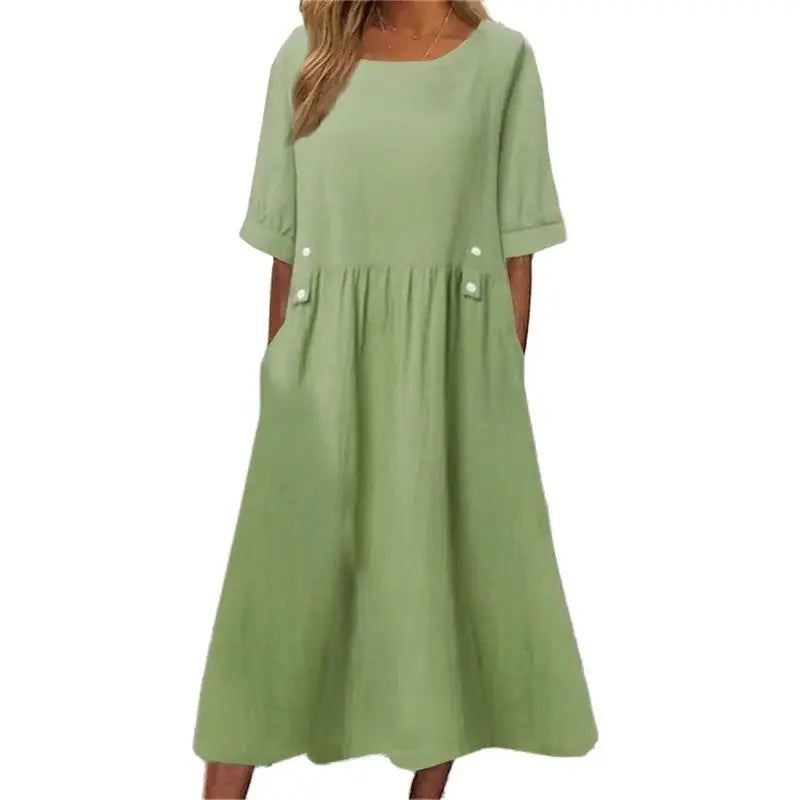 Laura | Comfortable Cotton Linen Dress