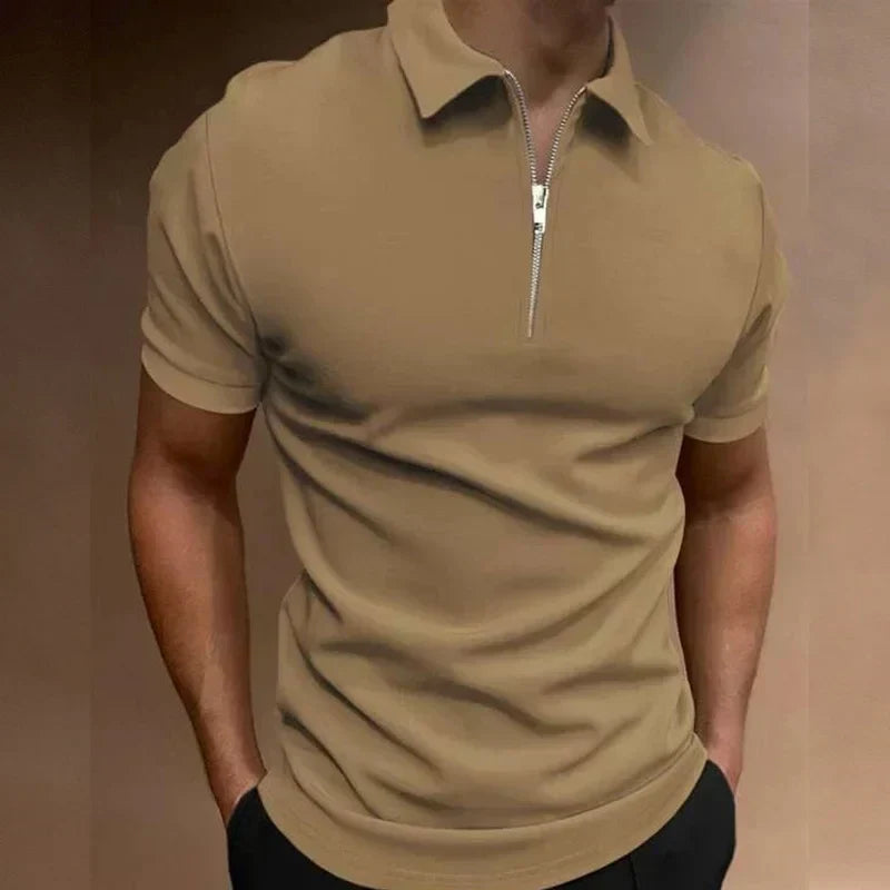 Classic Zipper Polo Shirt