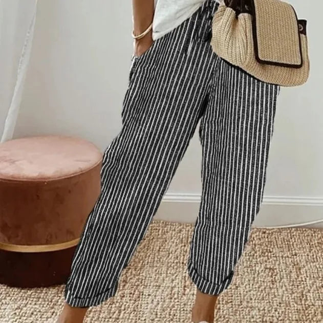 Hazel | Elastic Waist Drawstring Casual Pants