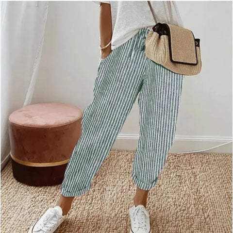 Hazel | Elastic Waist Drawstring Casual Pants