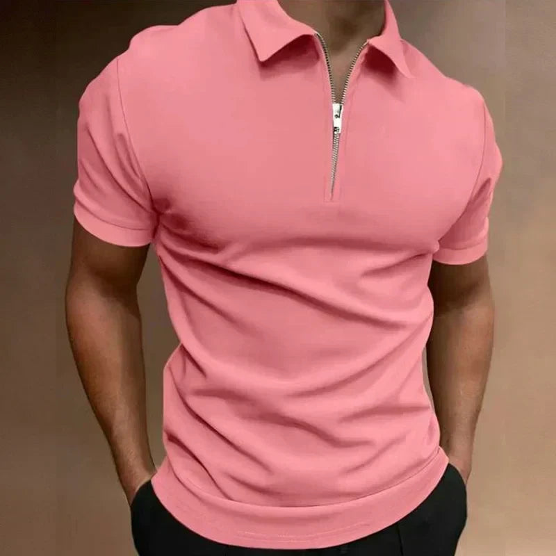Classic Zipper Polo Shirt