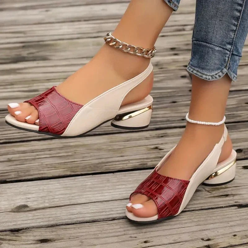 Theresa | Chic Open-Toe Slingback Heels