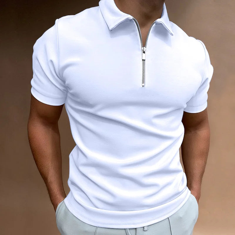 Classic Zipper Polo Shirt