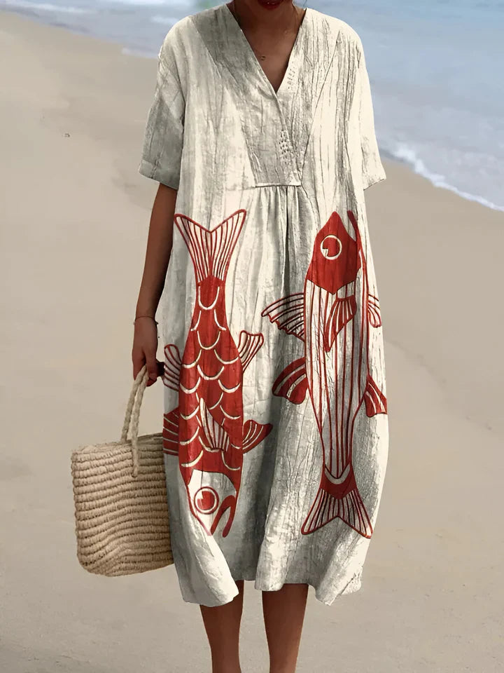 Casual Loose Patterned Maxi Dress