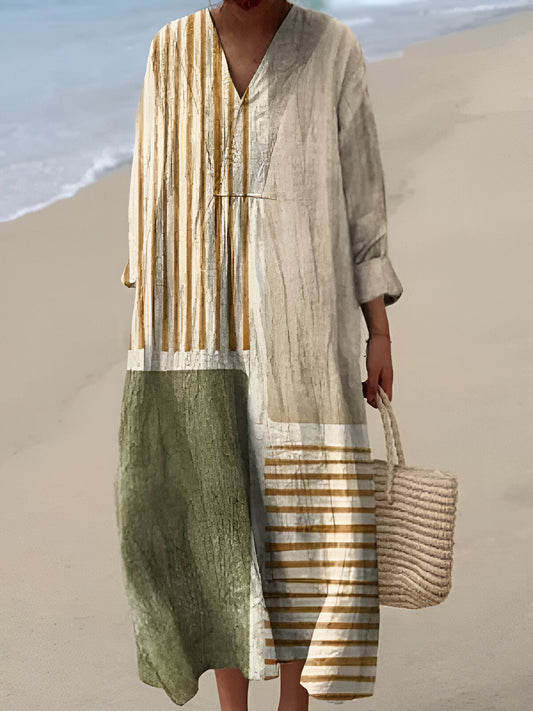 Casual Loose Patterned Maxi Dress