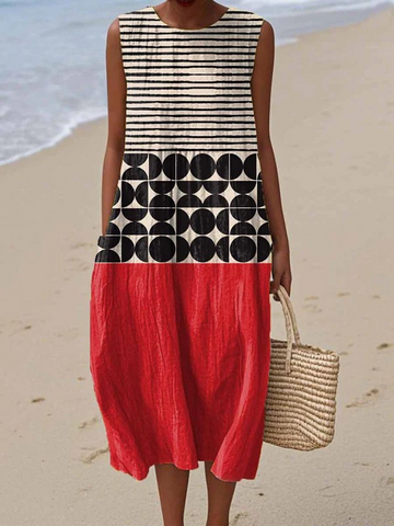 Jane | Colorblock Midi Dress