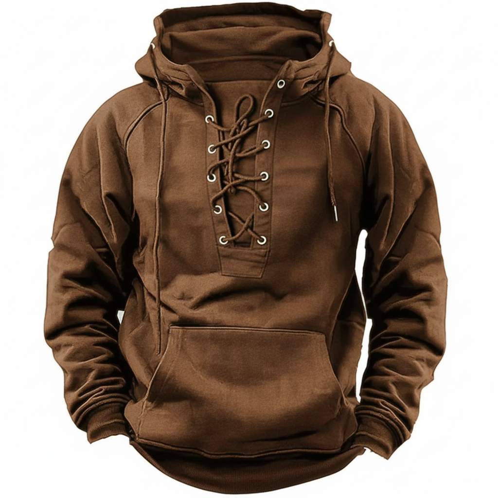 Dawson | Retro Lace-Up Hoodie