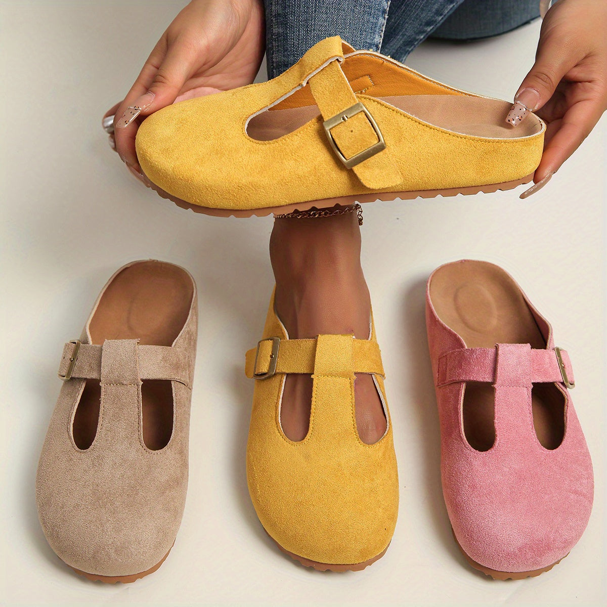 Cindy | Comfortable Clogs with Minimalist Buckles