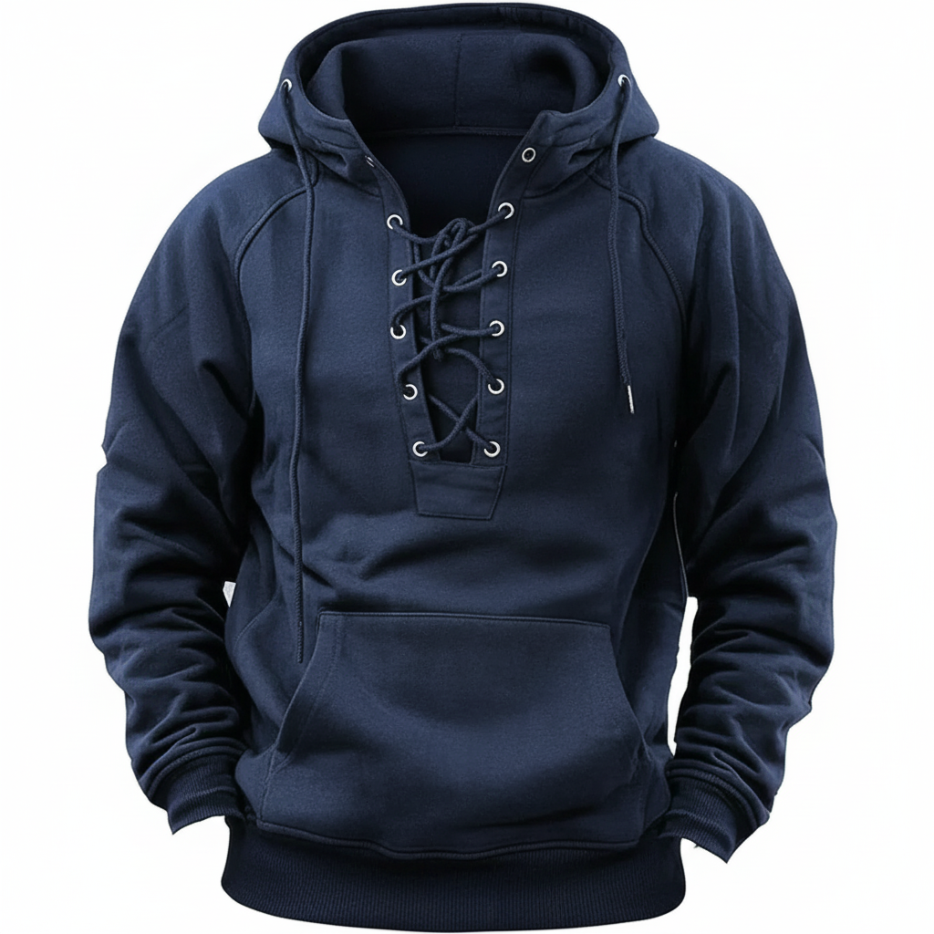 Dawson | Retro Lace-Up Hoodie