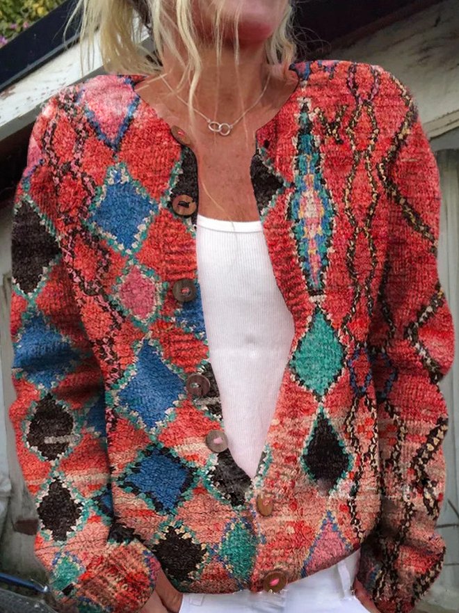 Celeste | Elegant Printed Cardigan