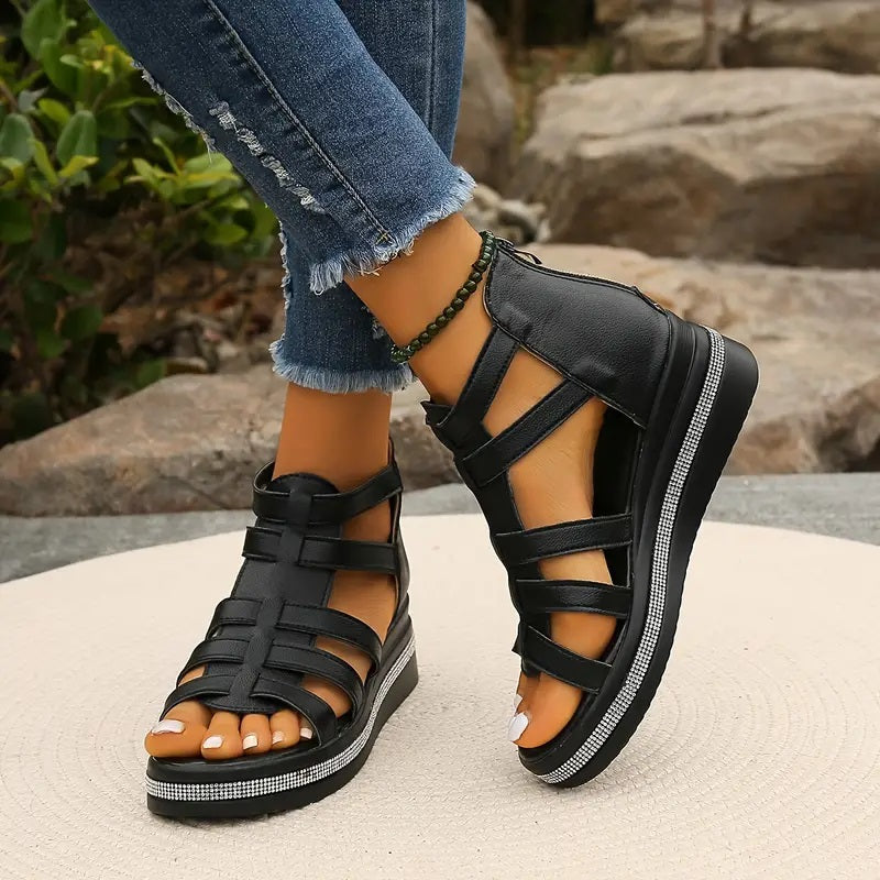Louvraine - Elegant Wedge Sandals