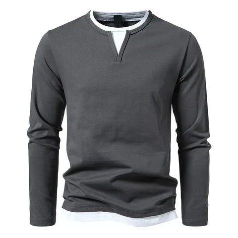 Andrew - Premium Long-Sleeved T-shirt in Combed Cotton