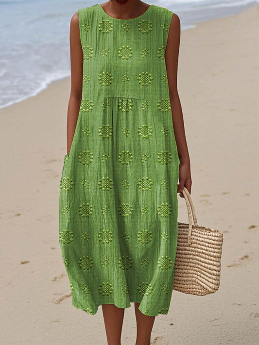 Elegant Sleeveless Midi Dress