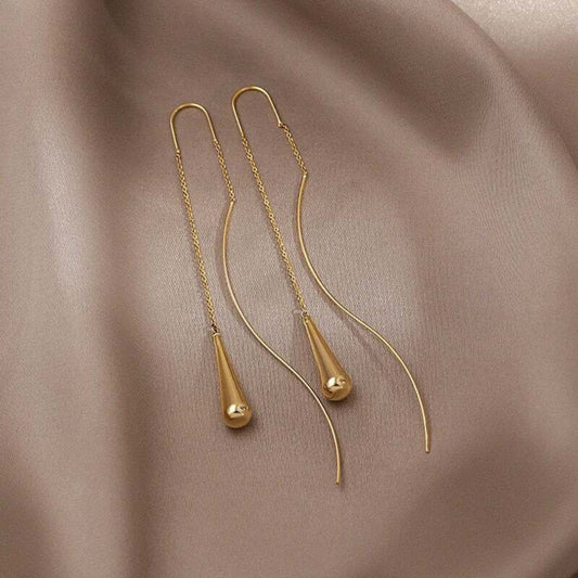 ELISHA | ELEGANT TEARDROP TASSEL EARRINGS