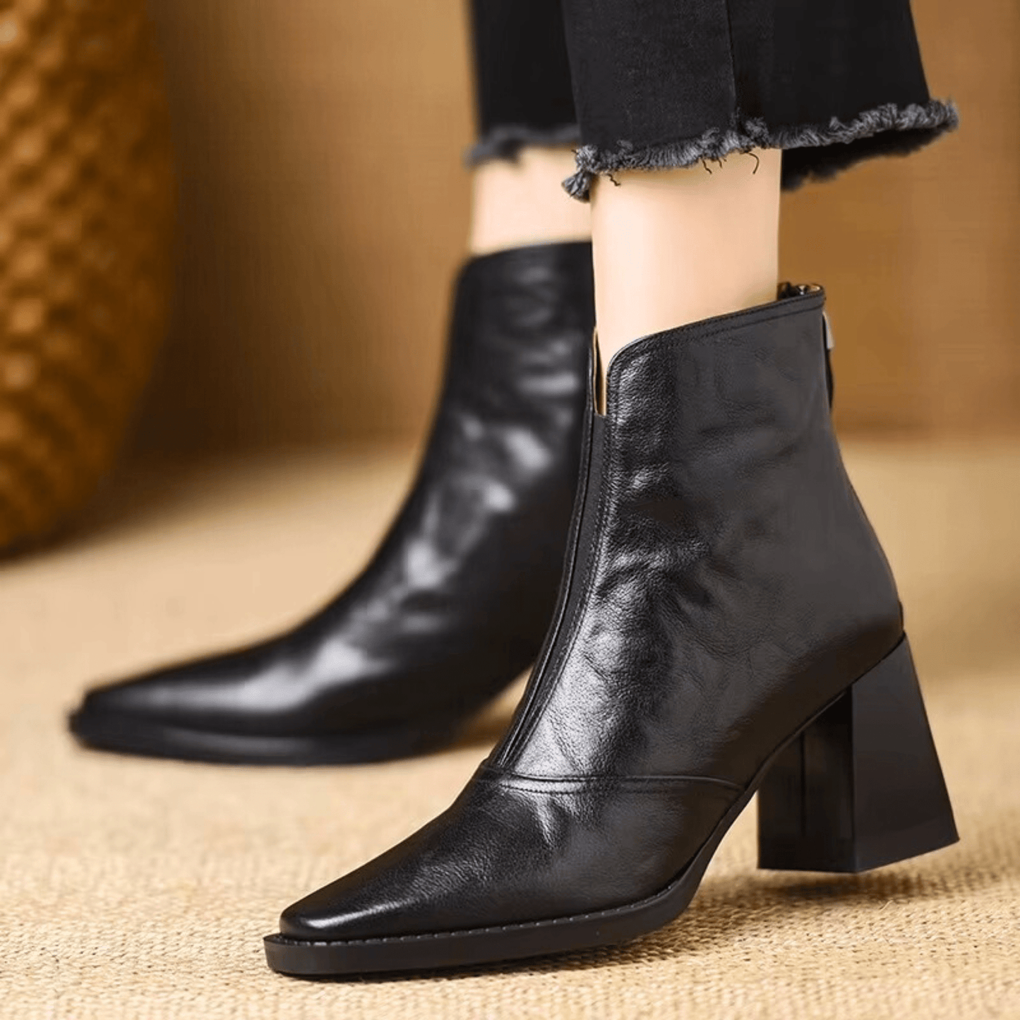 Claudia | Luxury Mid-Heel Ankle Boots