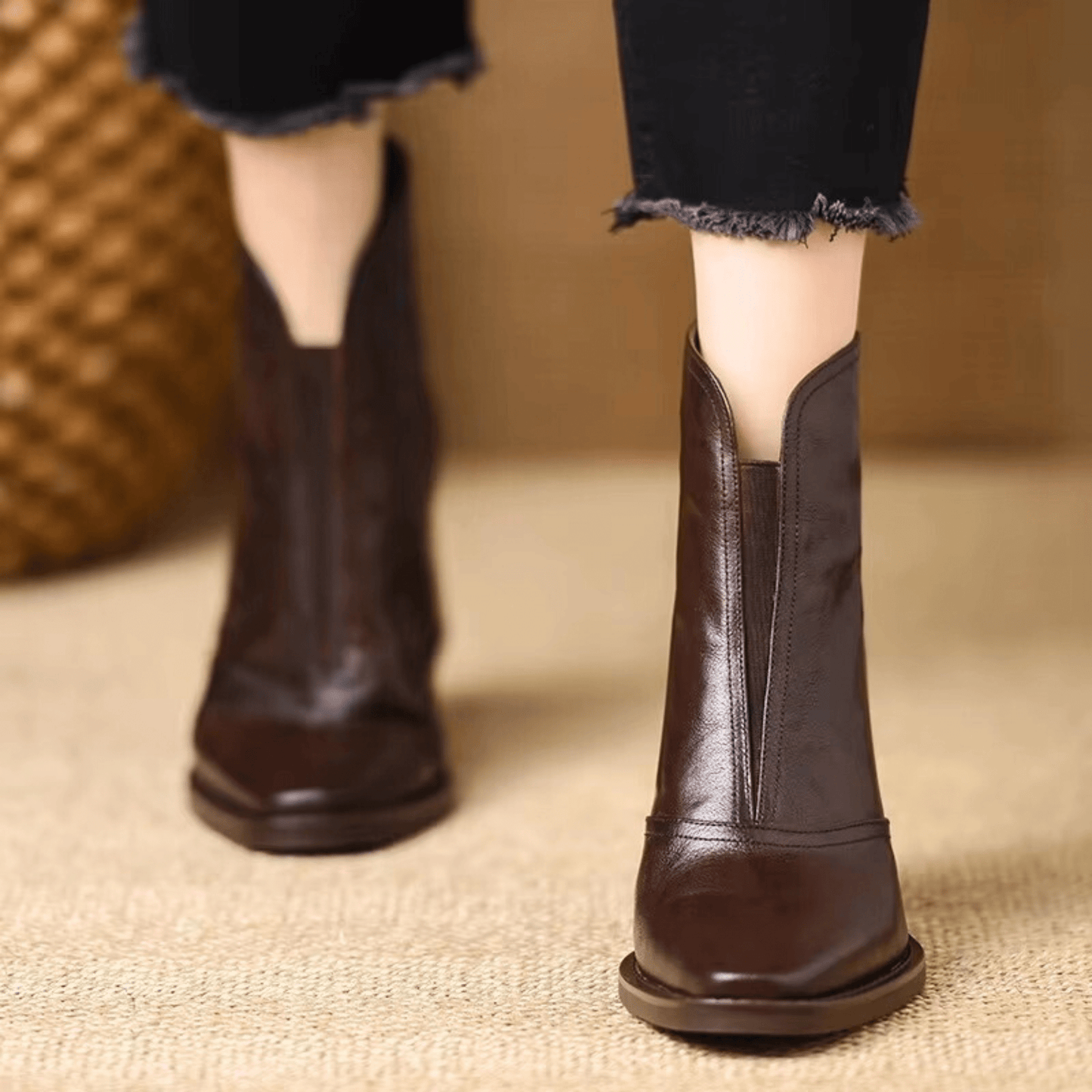 Claudia | Luxury Mid-Heel Ankle Boots